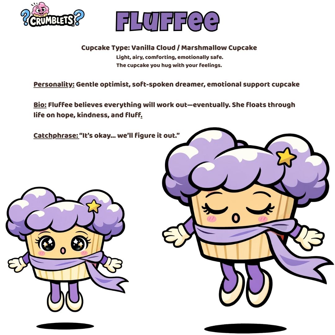 Crumblets™  Original FLUFFEE 8 Inch Soft Plush (PREORDER)